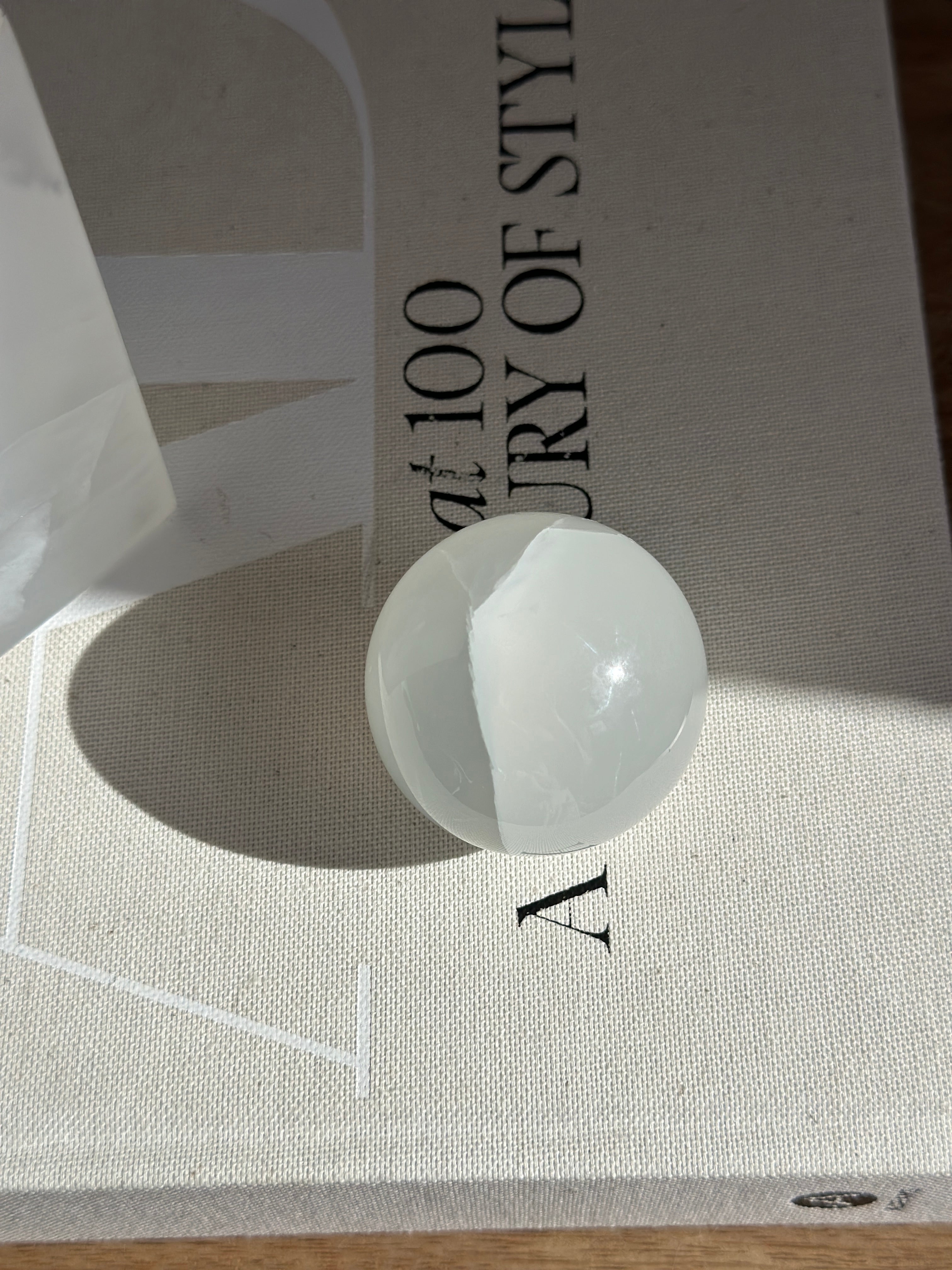 White Onyx Sphere - Medium