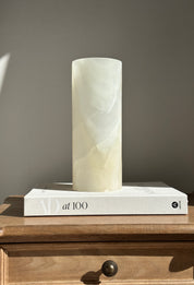 White with Amber Vein Onyx Lamp