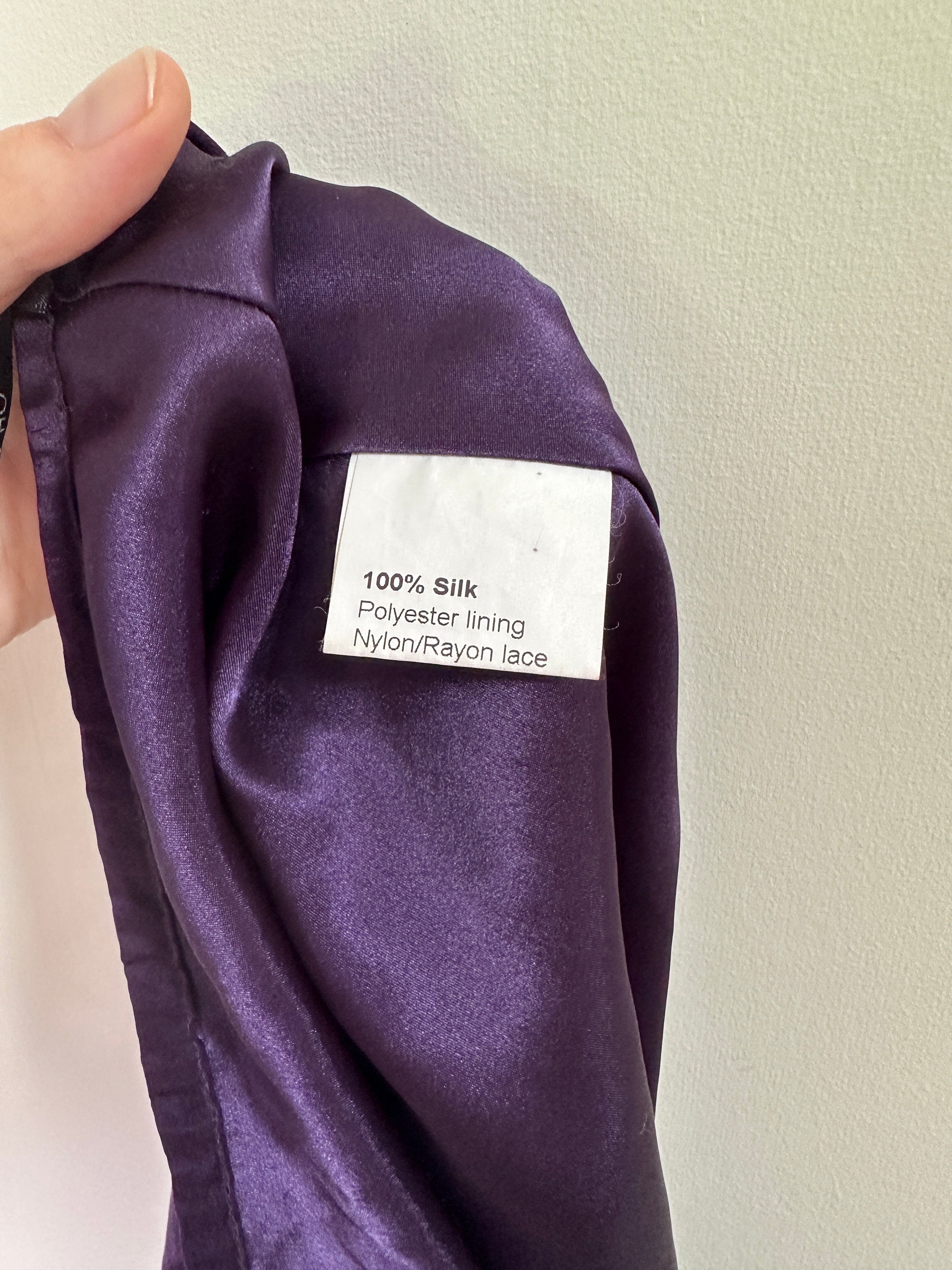 LISA HO | Deep Purple Silk Skirt | 12