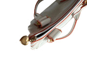 LOVCAT PARIS| Luxury Vintage White Leather Boston Bag
