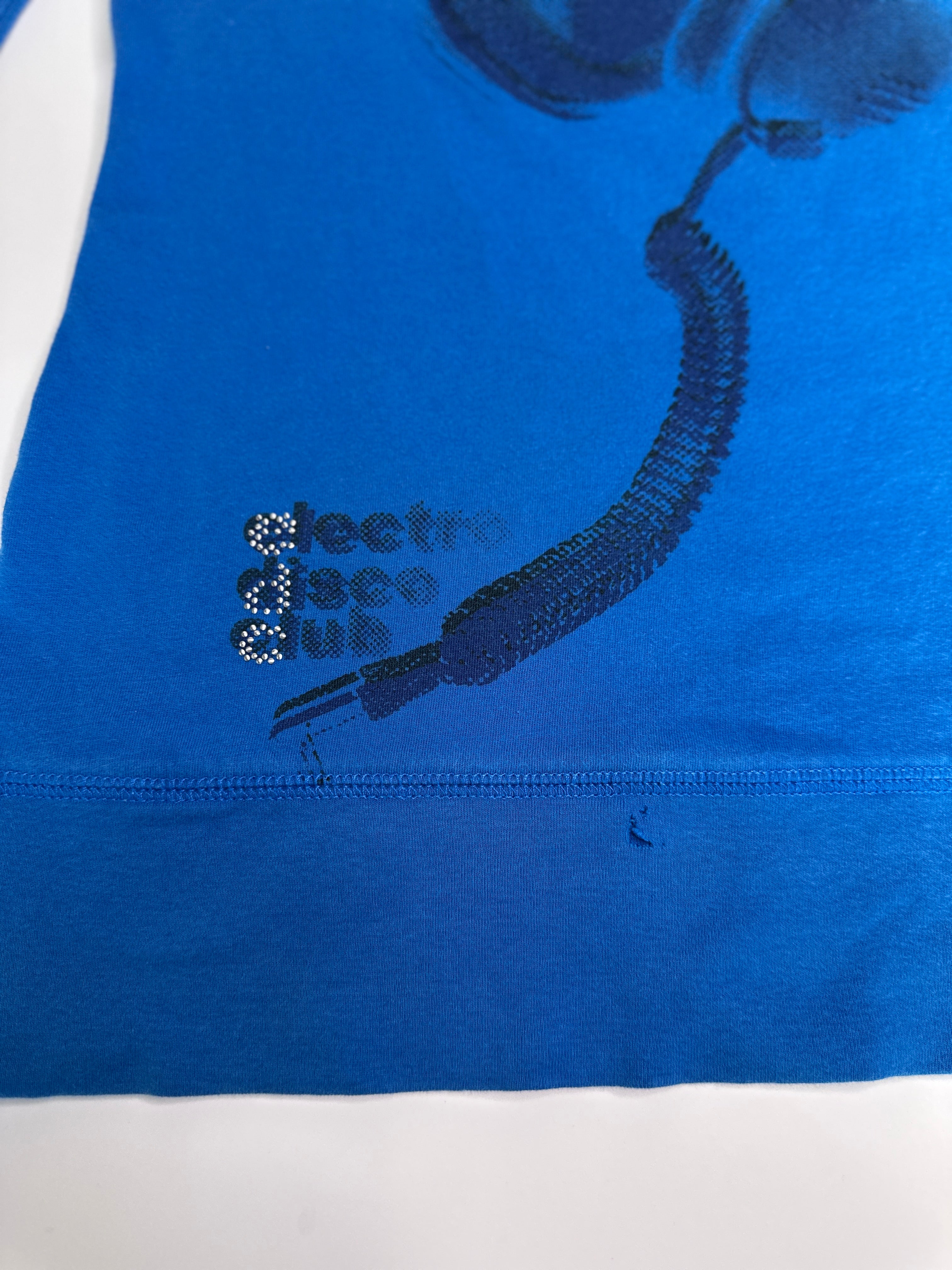 ESPRIT | Blue Longsleeve Rhinestone Top | xs