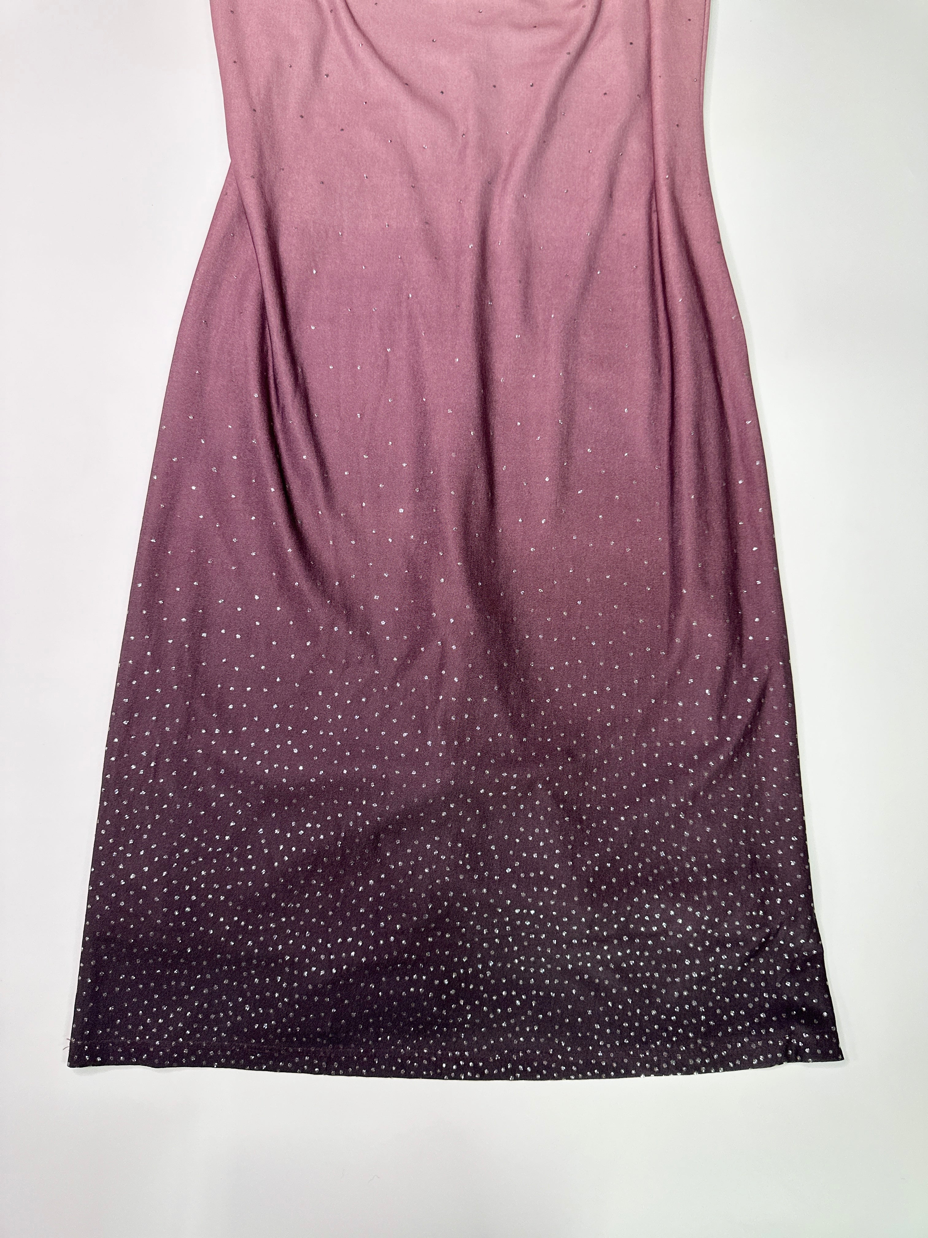 Little New York Cowl Neck Gradient Purple Dress | Vintage 00s | 10