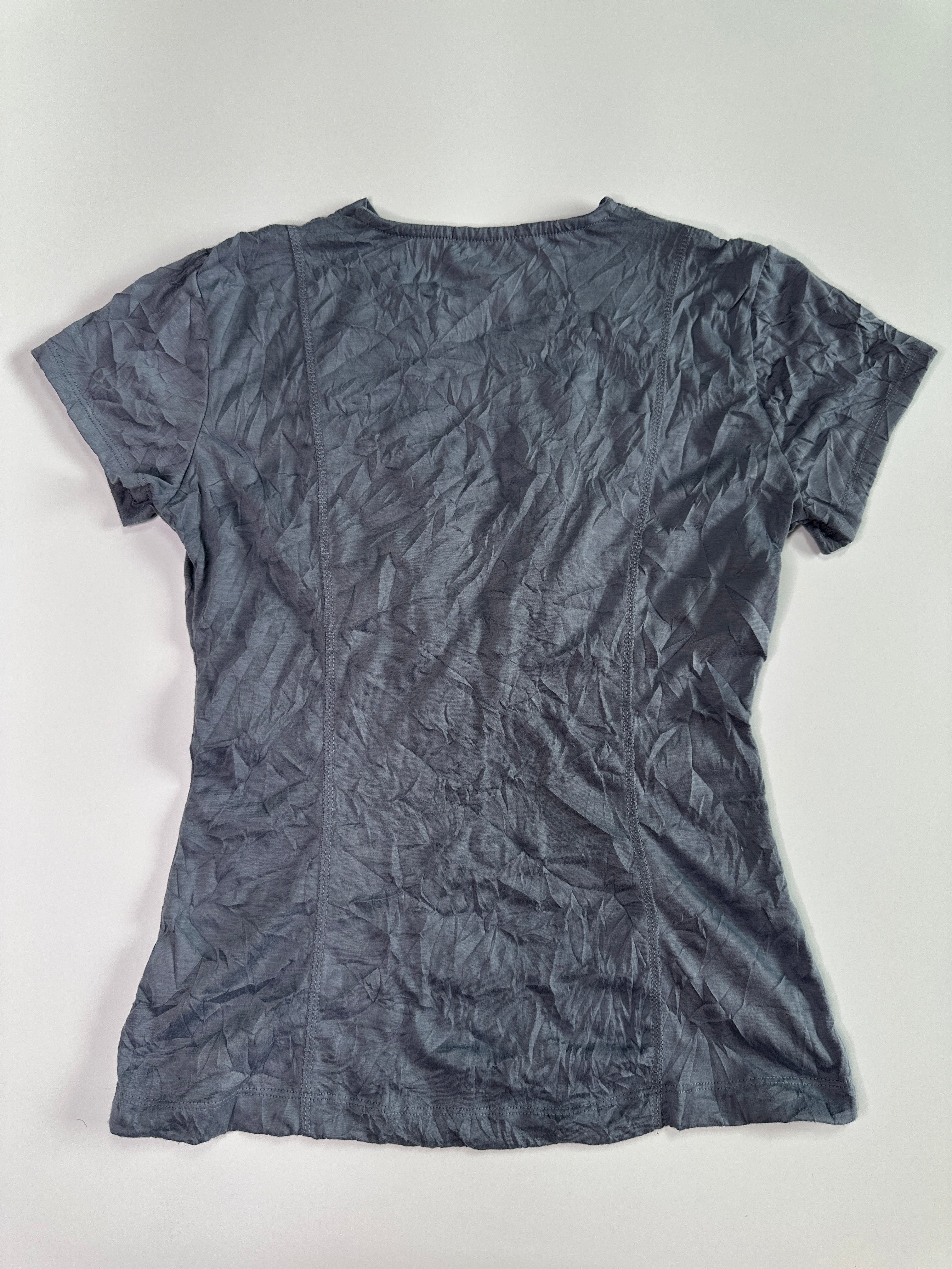 Kamiko Grey Blue Roached Top | S