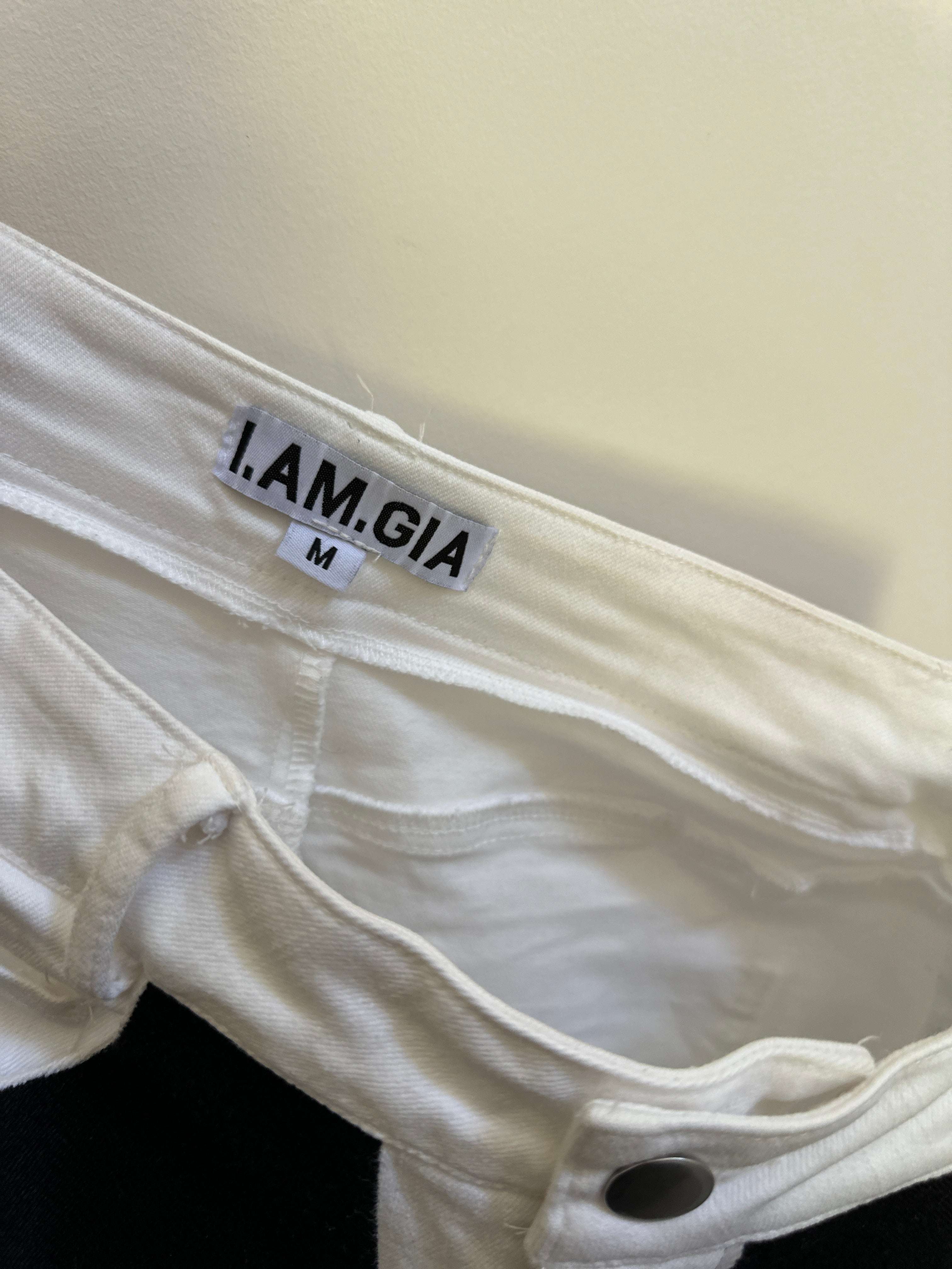 IAMGIA | Flare White & Black Flame Jeans | 10