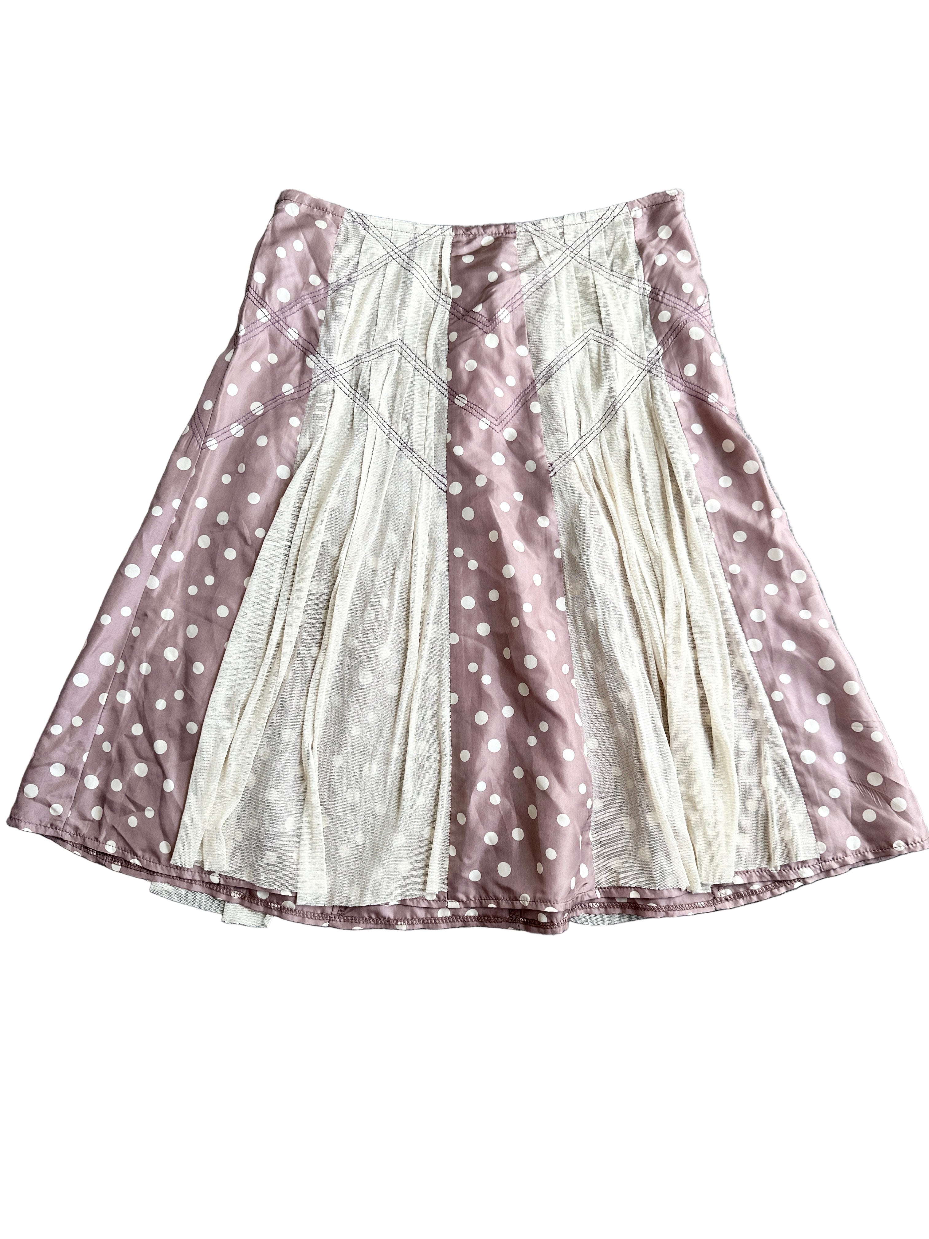 Alannah Hill Polka Dot Silk Skirt | 8