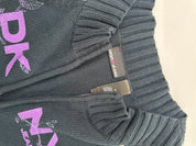 DKNY| Rare Two Way Full-zip Black Knit Sweater | M
