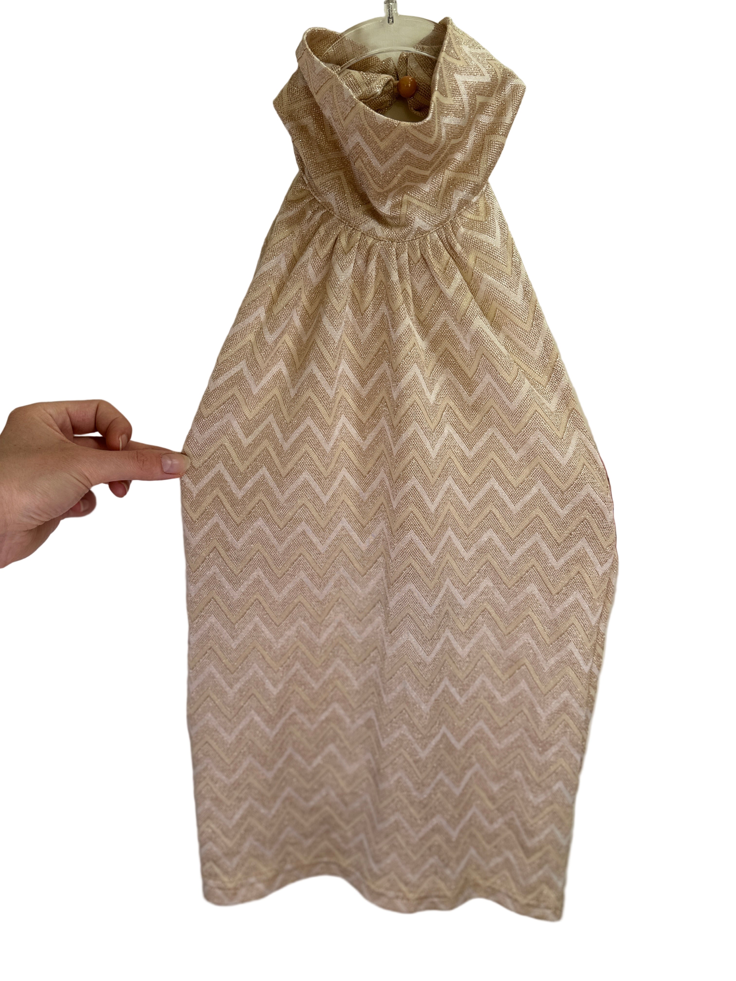 SPICE RITCHE | GOLD SPARKLE COWL NECK TANK | 8