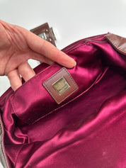FENDI Burgundy Bento Box Bag