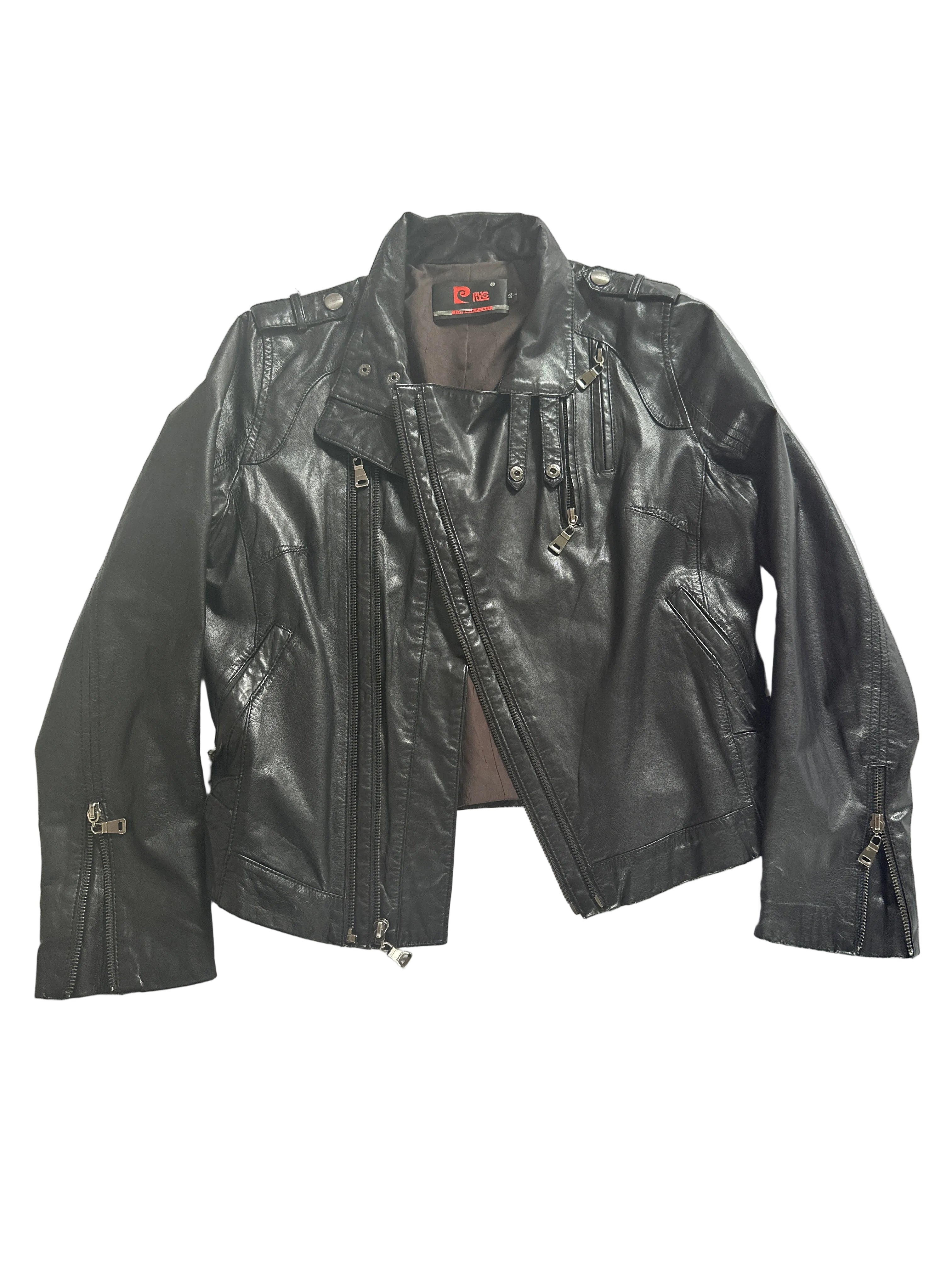 RYC | Black Leather Jacket | 40