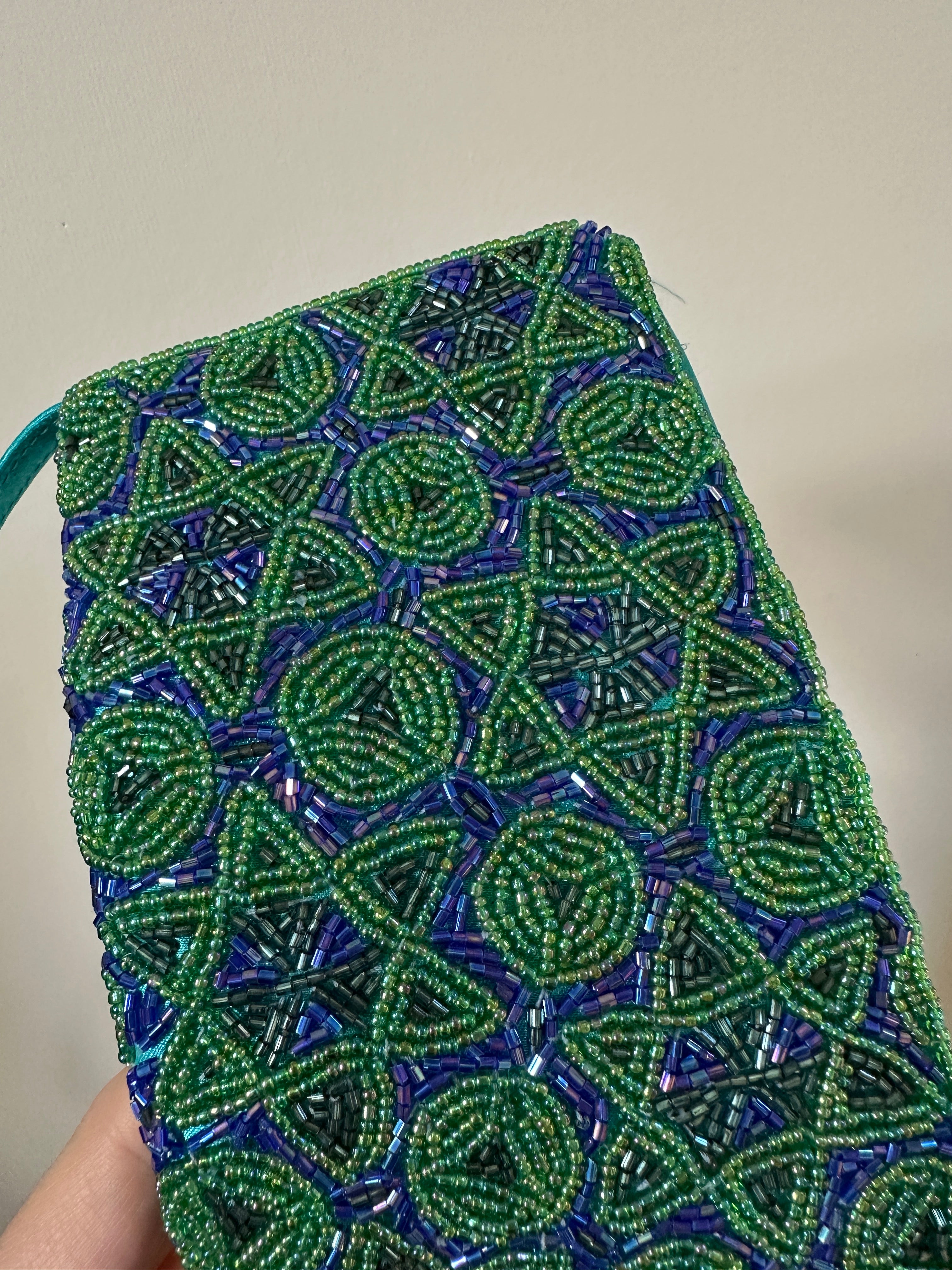 Y2K Green Beaded Bag