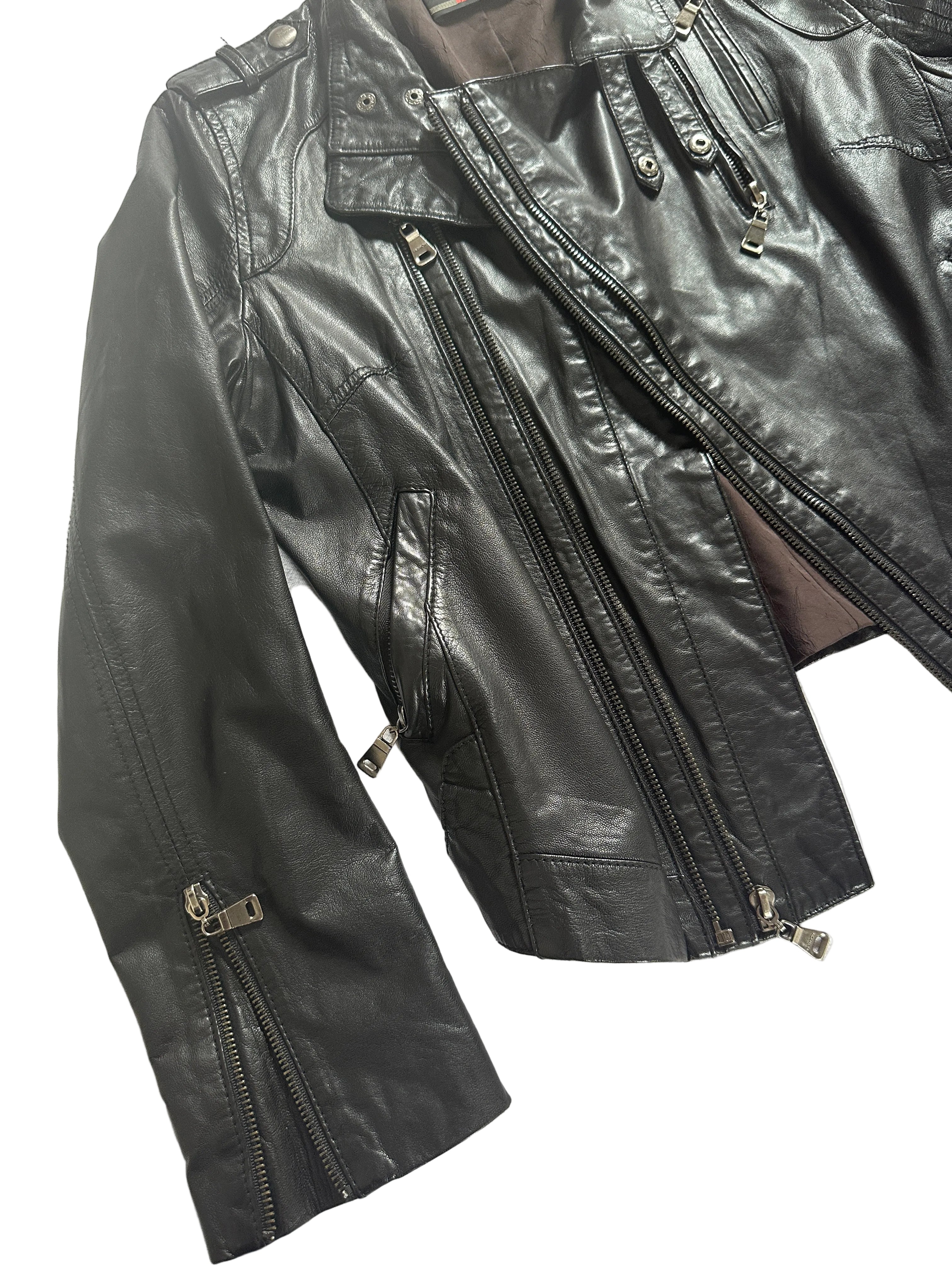 RYC | Black Leather Jacket | 40