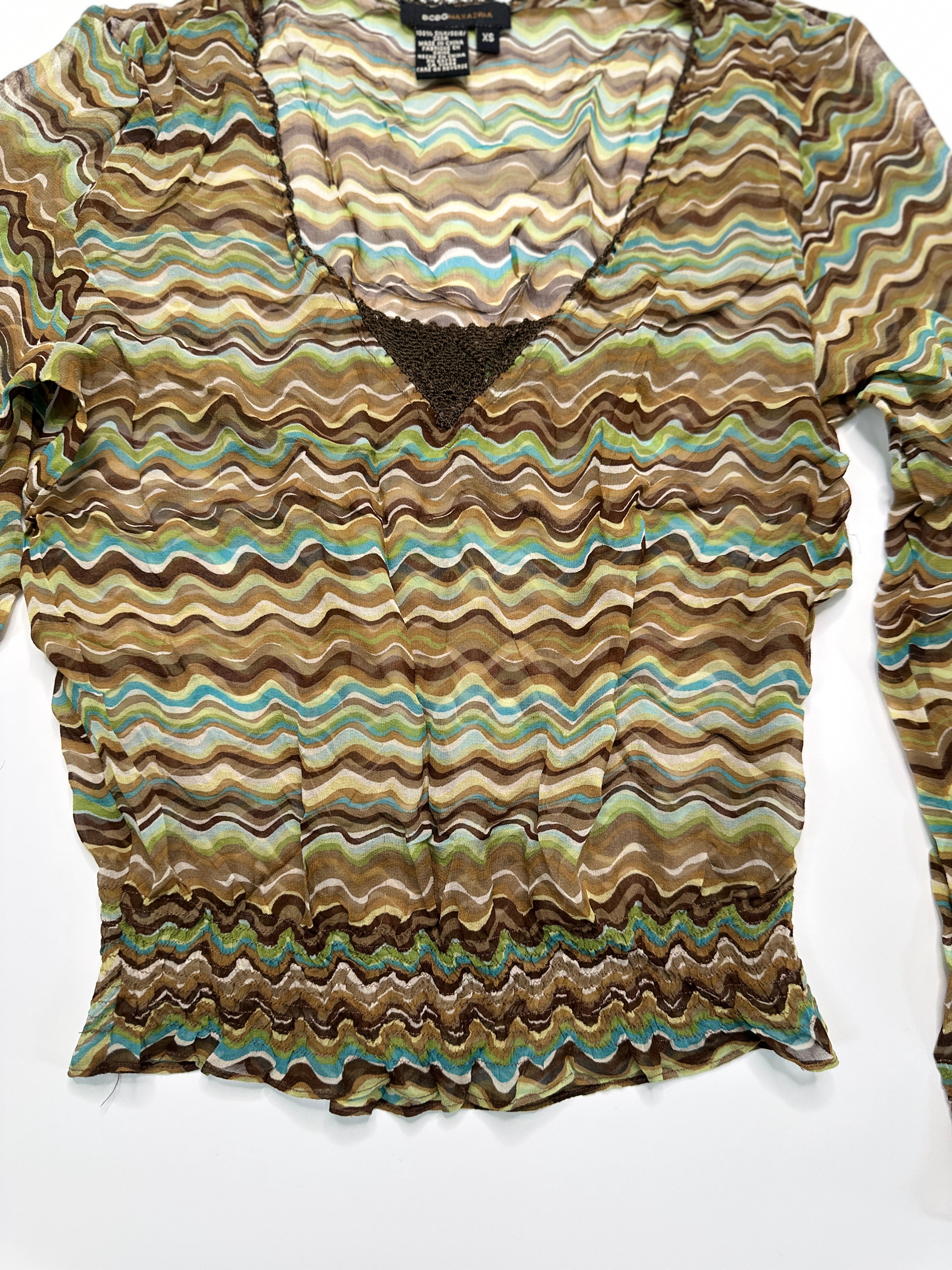 BCBG MAXAZRIA | Wave Silk Blouse
