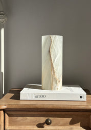 White with Amber Vein Onyx Lamp