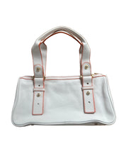 LOVCAT PARIS| Luxury Vintage White Leather Boston Bag