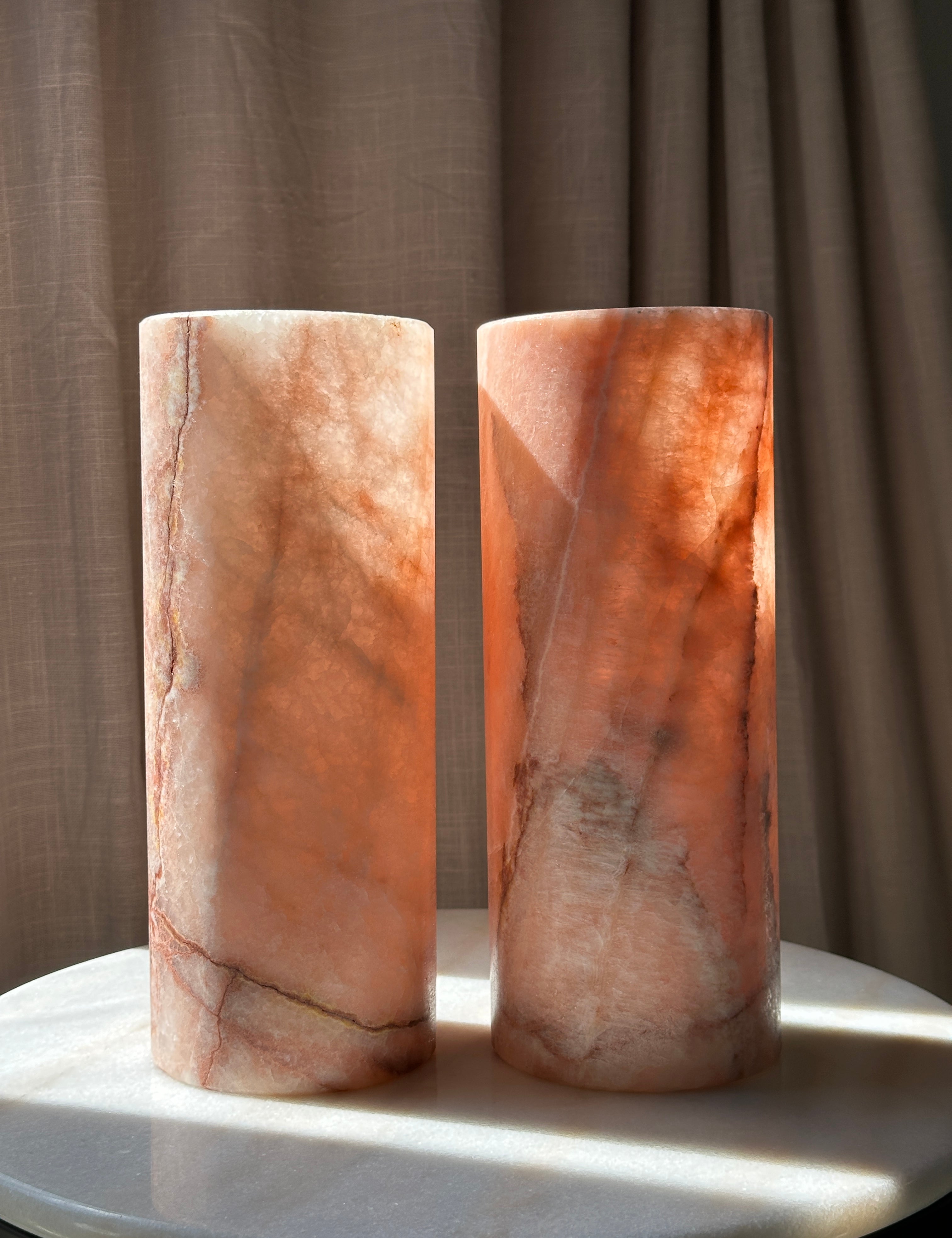 Rosa Vein Onyx Lamp