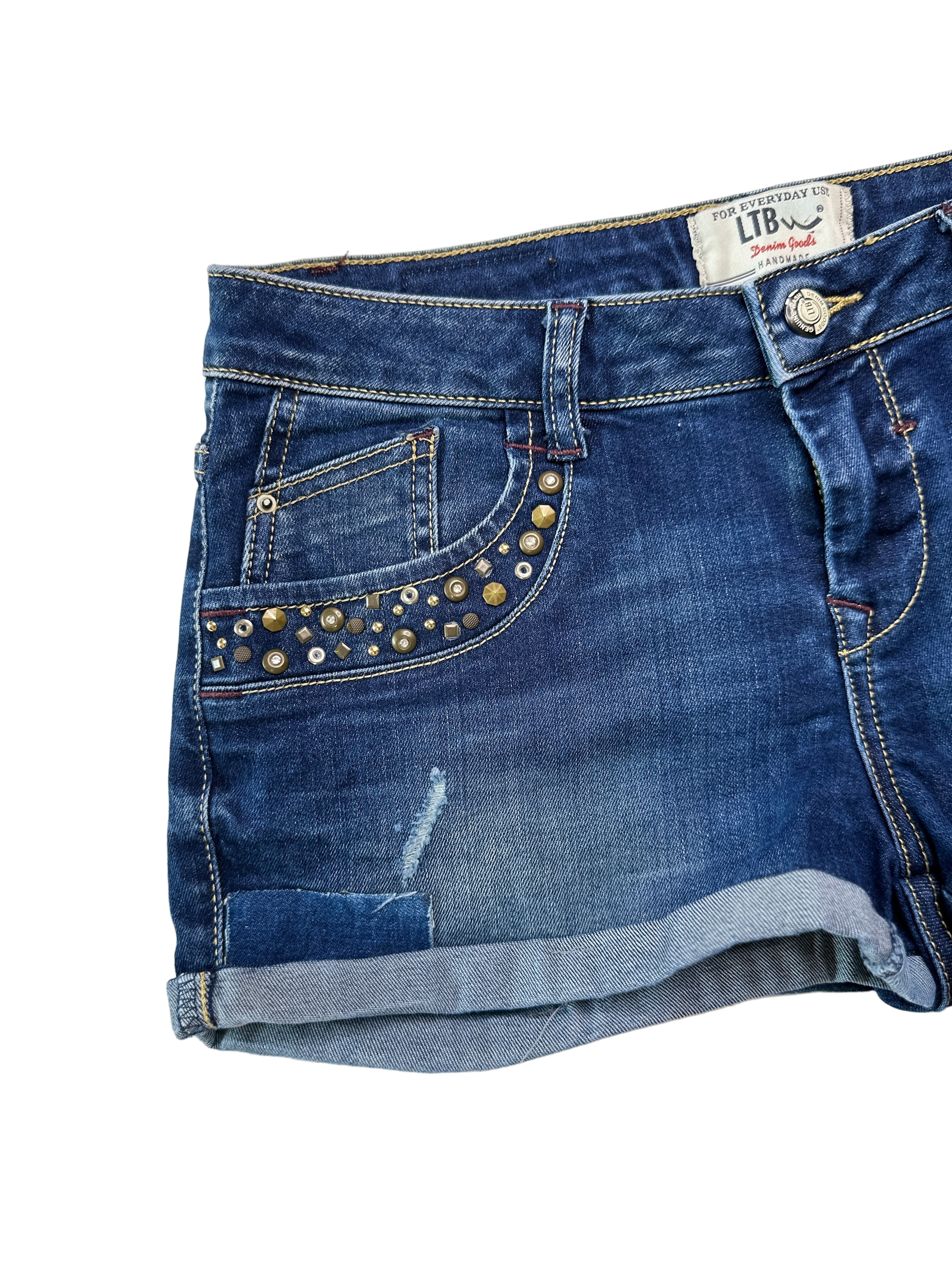 LTB Rhinestone Jean Shorts | 8