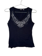 Espirit | Black Studded Tank Top | 8-10