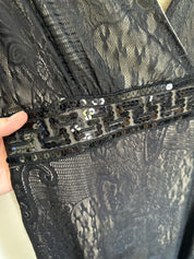PAGANI Black Lace Mid Dress | 12