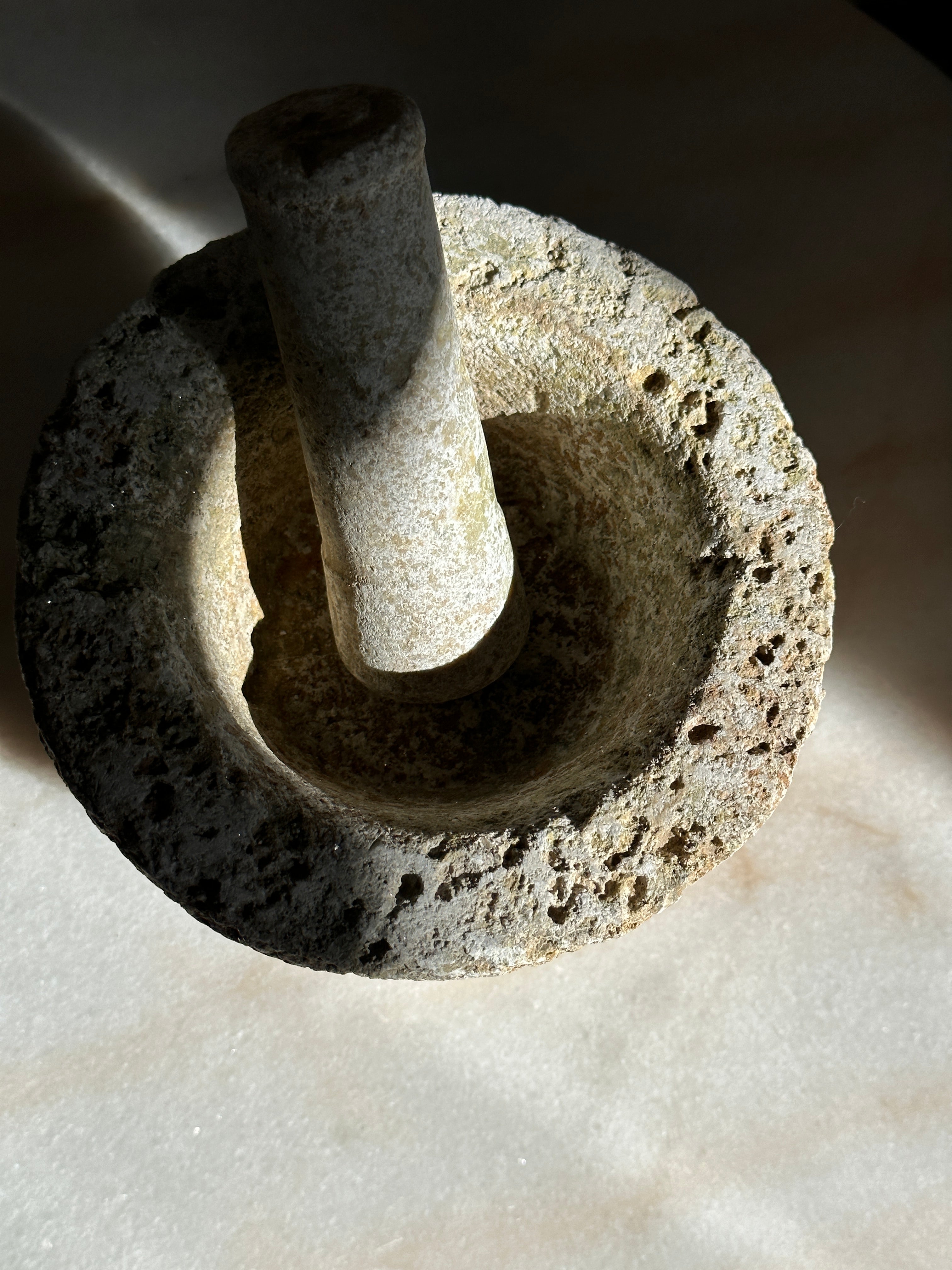 Ancient Stone Mortar & Pestle