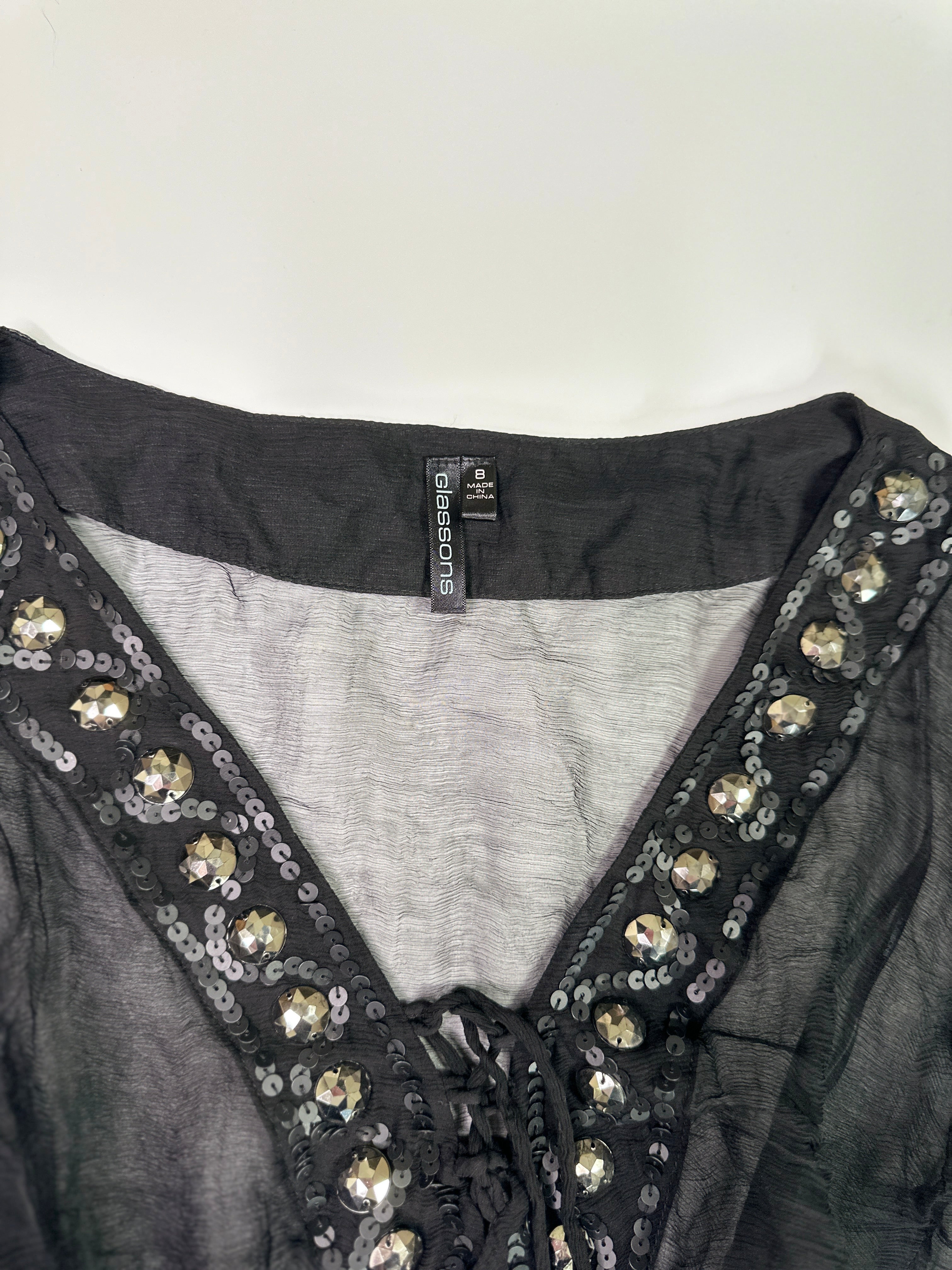 Glassons Silk 00s Ombré Sheer Top | 8