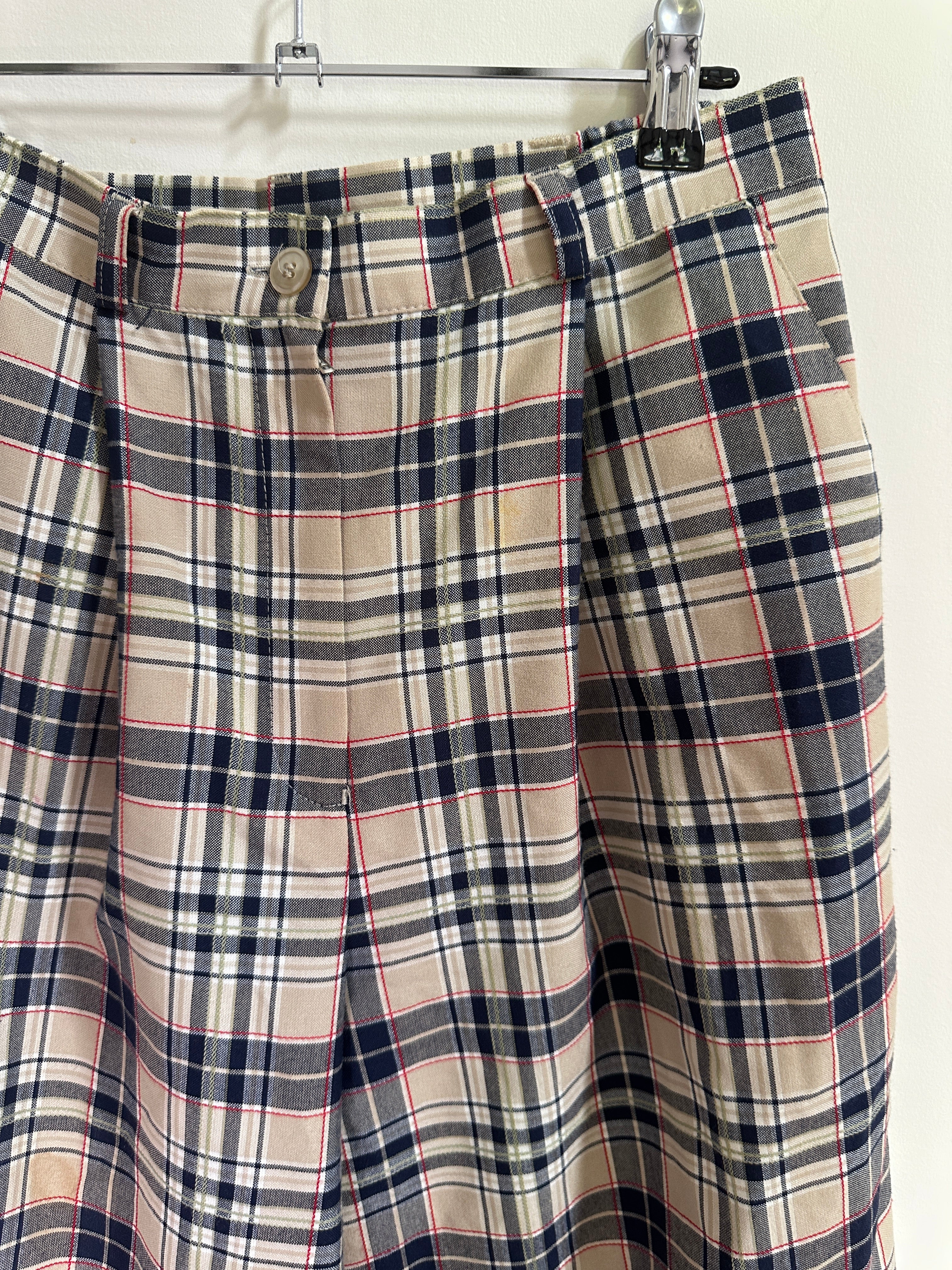 Plaid Baggy 3/4 Shorts | 8-10