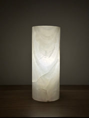 White with Amber Vein Onyx Lamp