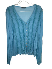 Sheer Aqua Button Up | 12