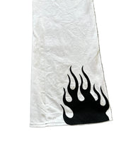 IAMGIA | Flare White & Black Flame Jeans | 10