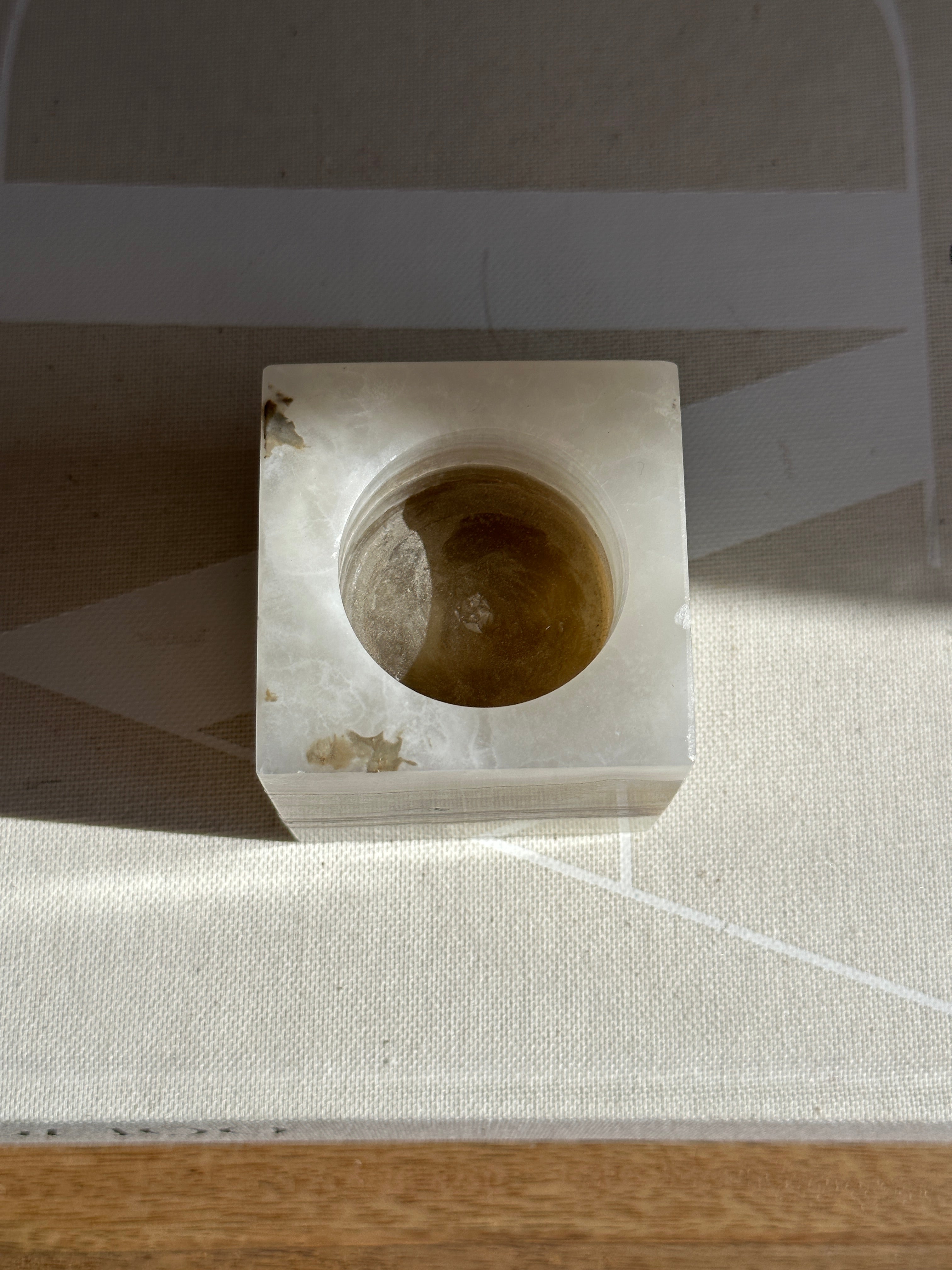 Prism Grey Onyx Candle Holder - Small