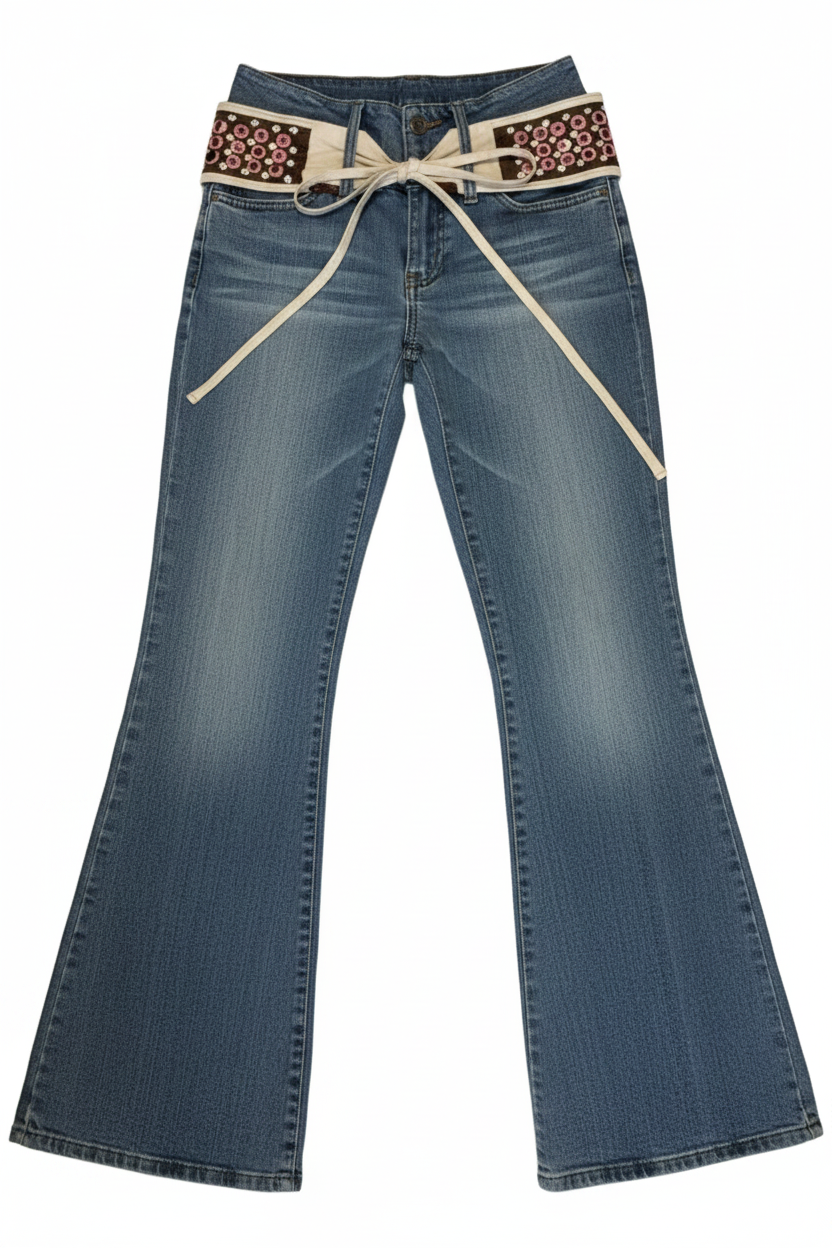 Rampage | Bootcut Vintage Jeans with Belt | XXS