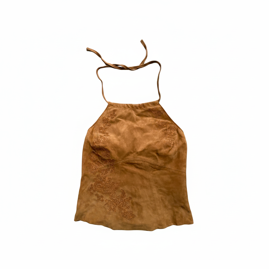 GAP | Brown Suede Leather Halter | XXS