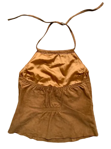 GAP | Brown Suede Leather Halter | XXS