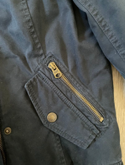 Abercrombie & Fitch | Navy Hooded Fur 00s Jacket | XS