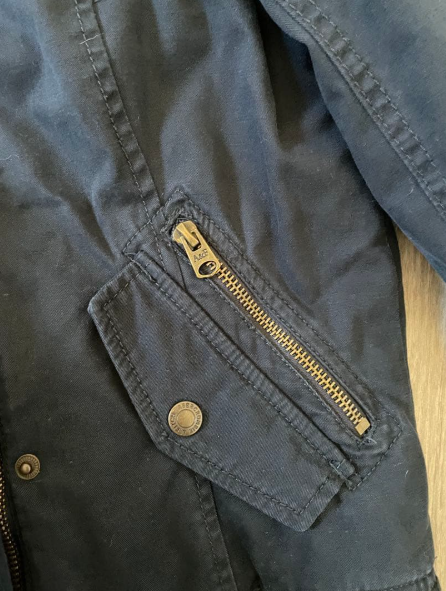 Abercrombie & Fitch | Navy Hooded Fur 00s Jacket | XS