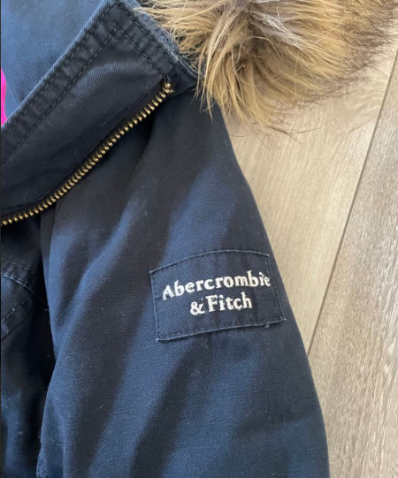 Abercrombie & Fitch | Navy Hooded Fur 00s Jacket | XS