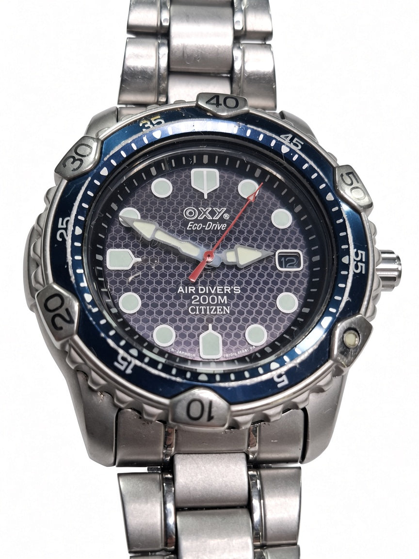 Citizen Oxy Eco-Drive Air Diver's 200M Mens Watch - Solar Power