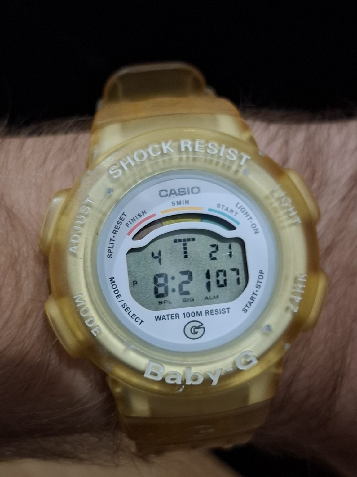 Casio Baby-G BG-211 Yellow Jelly Vintage Watch - NEW Battery
