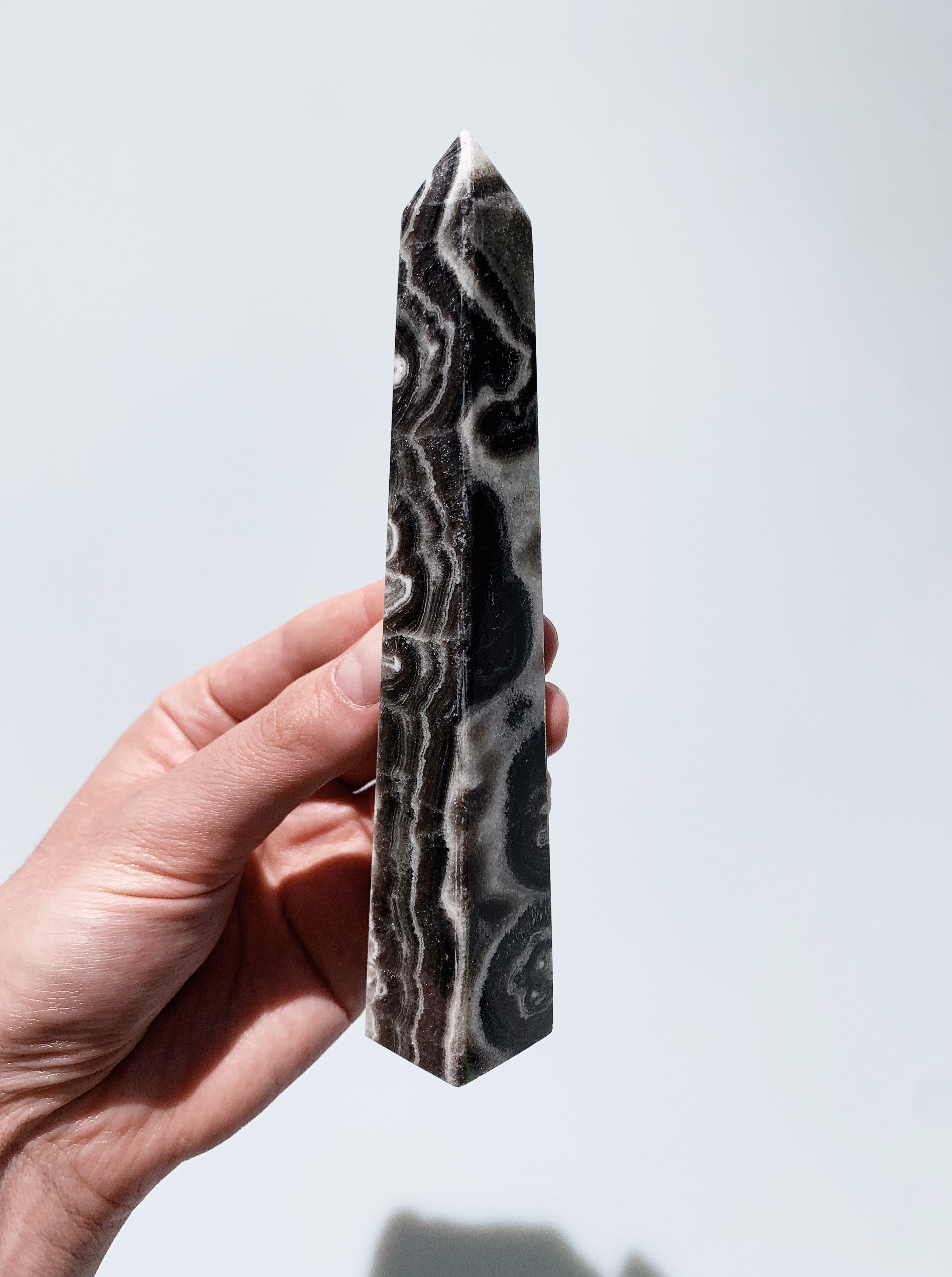 Zebra Calcite Obelisk