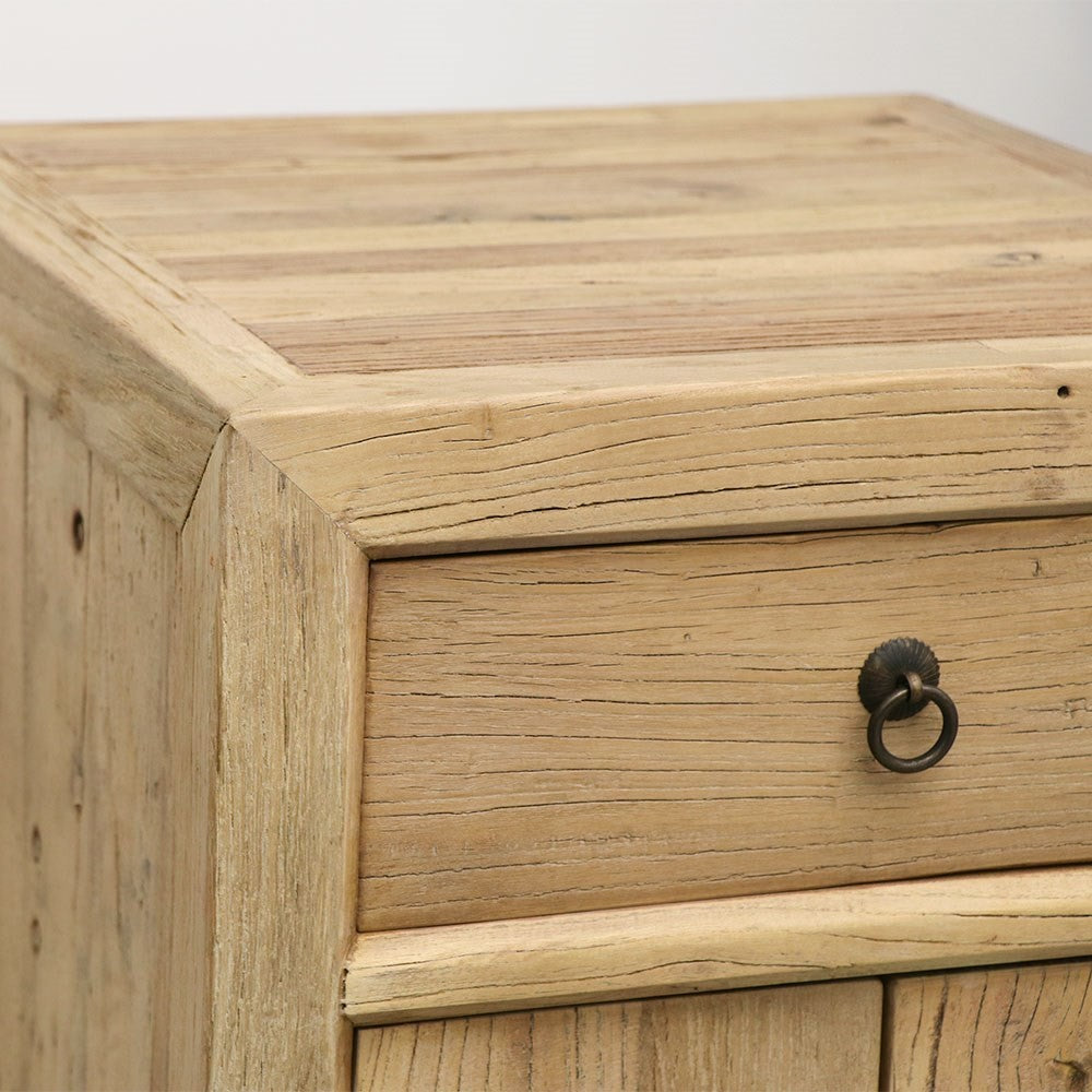 Olive Elm Bedside Table