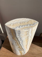 Zebra Calcite Eclipse Lamp