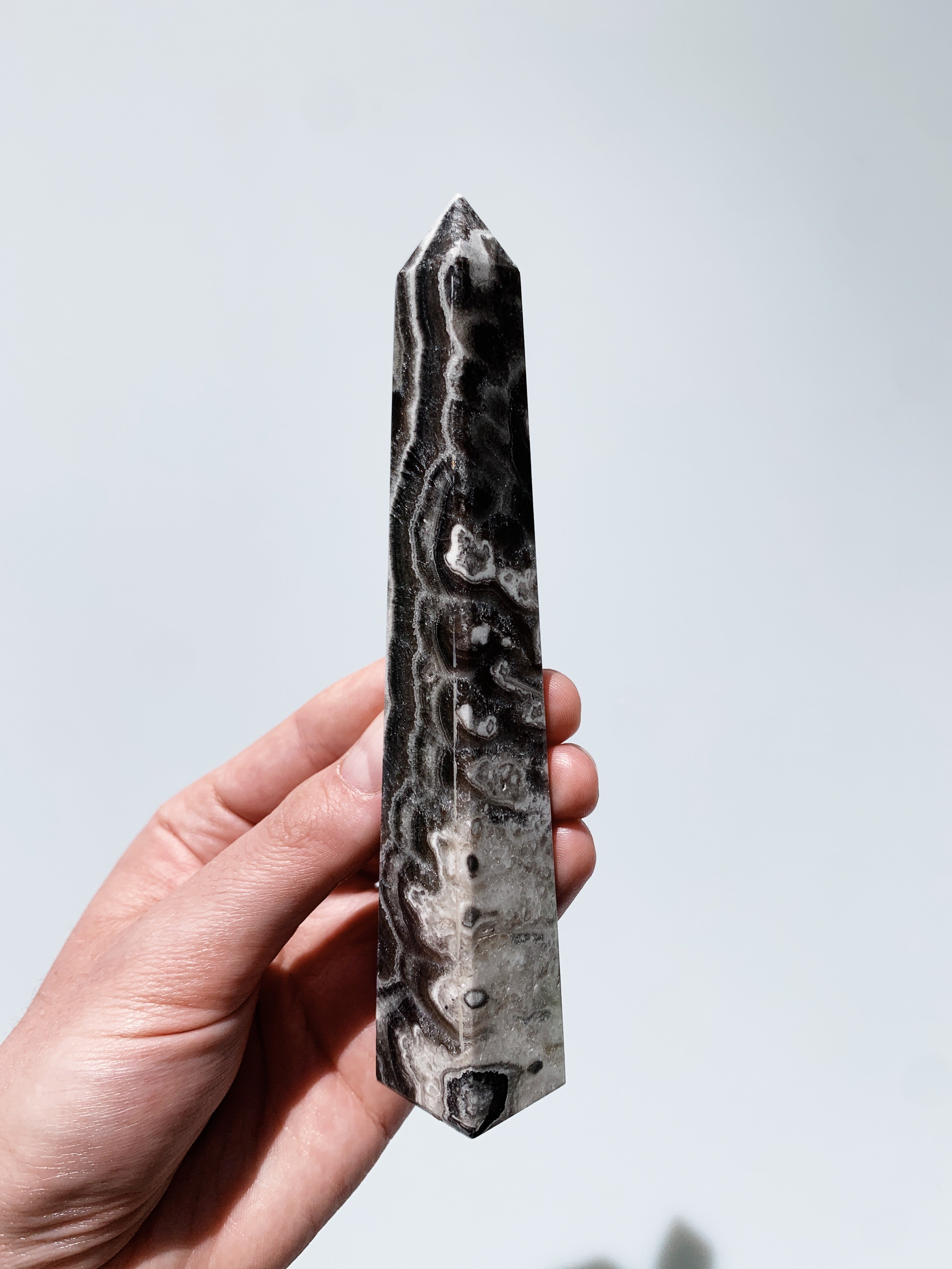 Zebra Calcite Obelisk