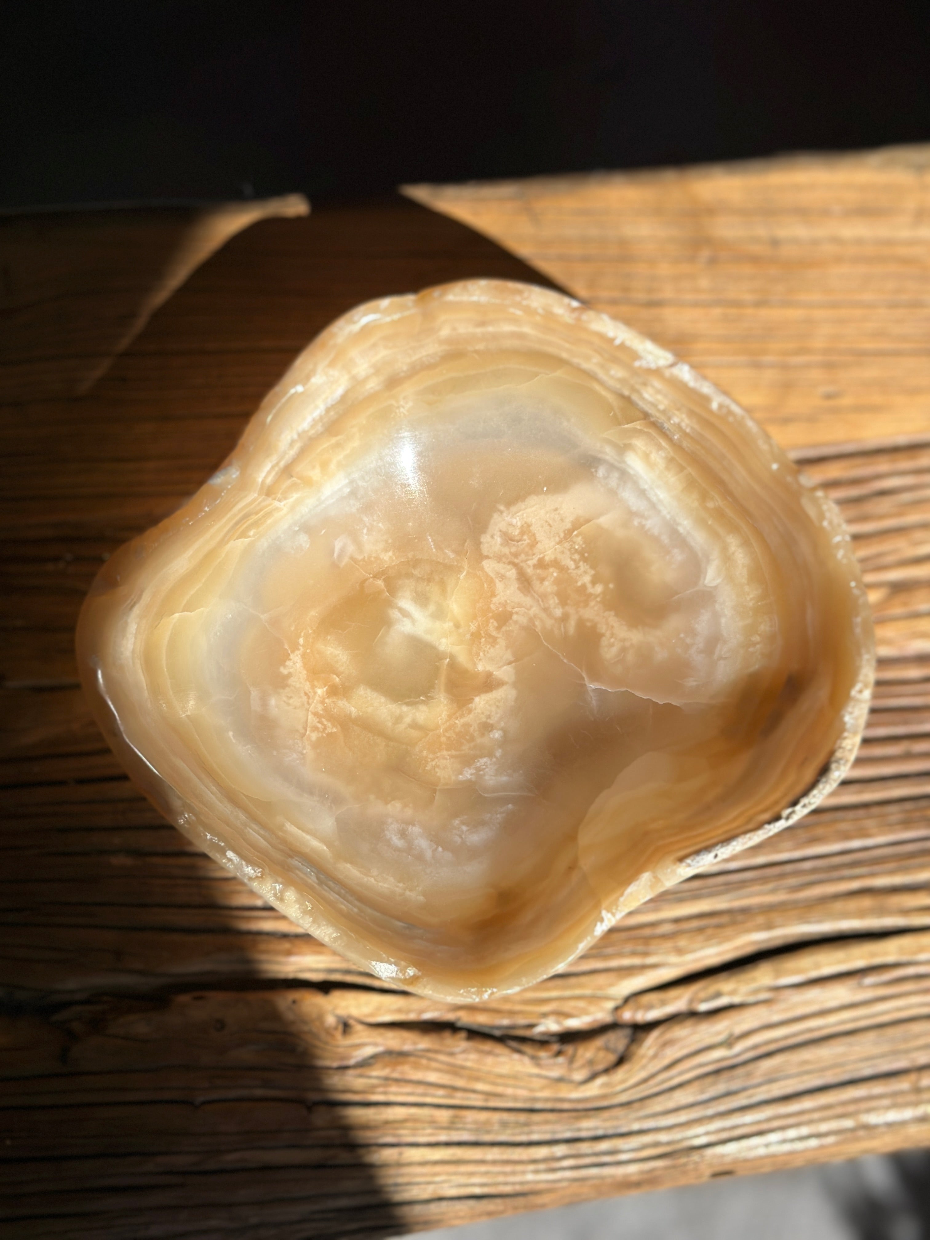 Amber Onyx Bowl - Polished