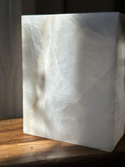 White & Amber Onyx Lamp - Seconds