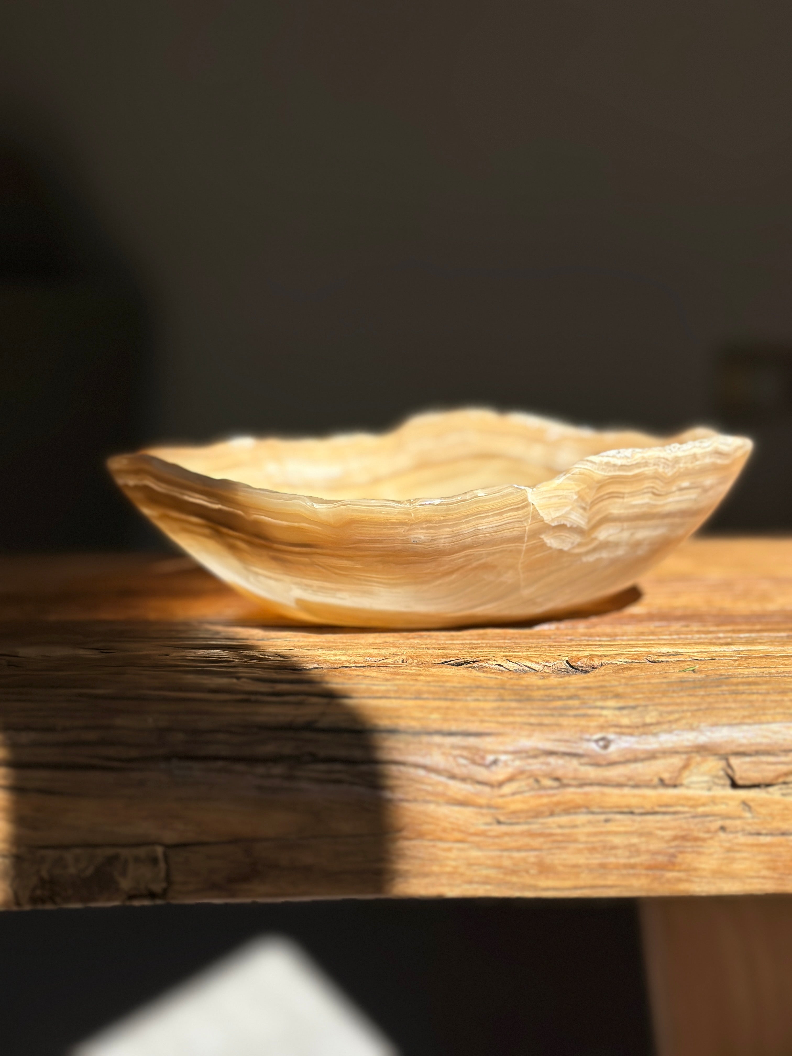 Amber Onyx Bowl - Polished