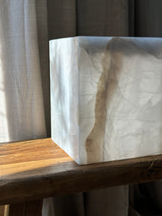 White & Amber Onyx Lamp - Seconds