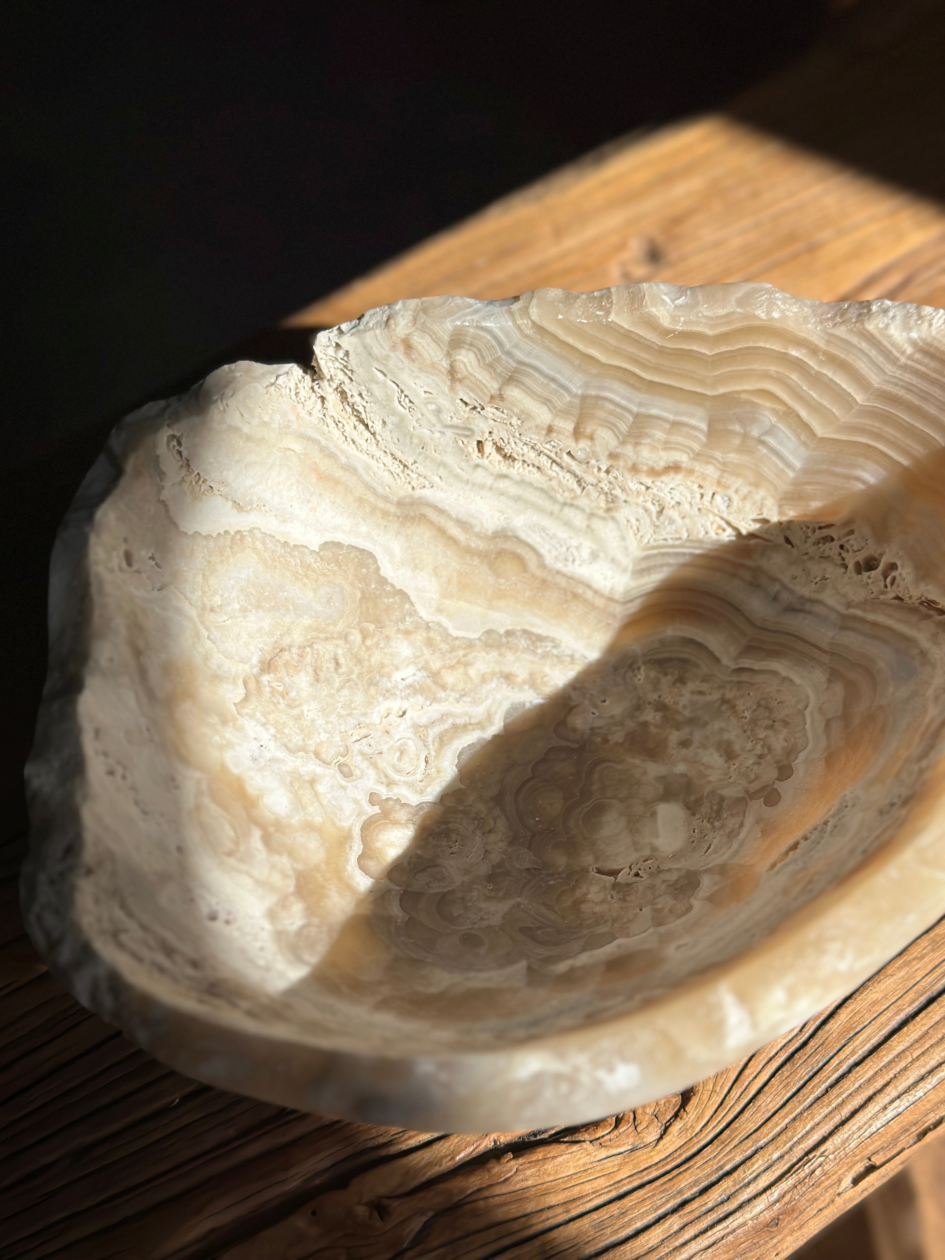 Amber & White Onyx Bowl Matte - Medium