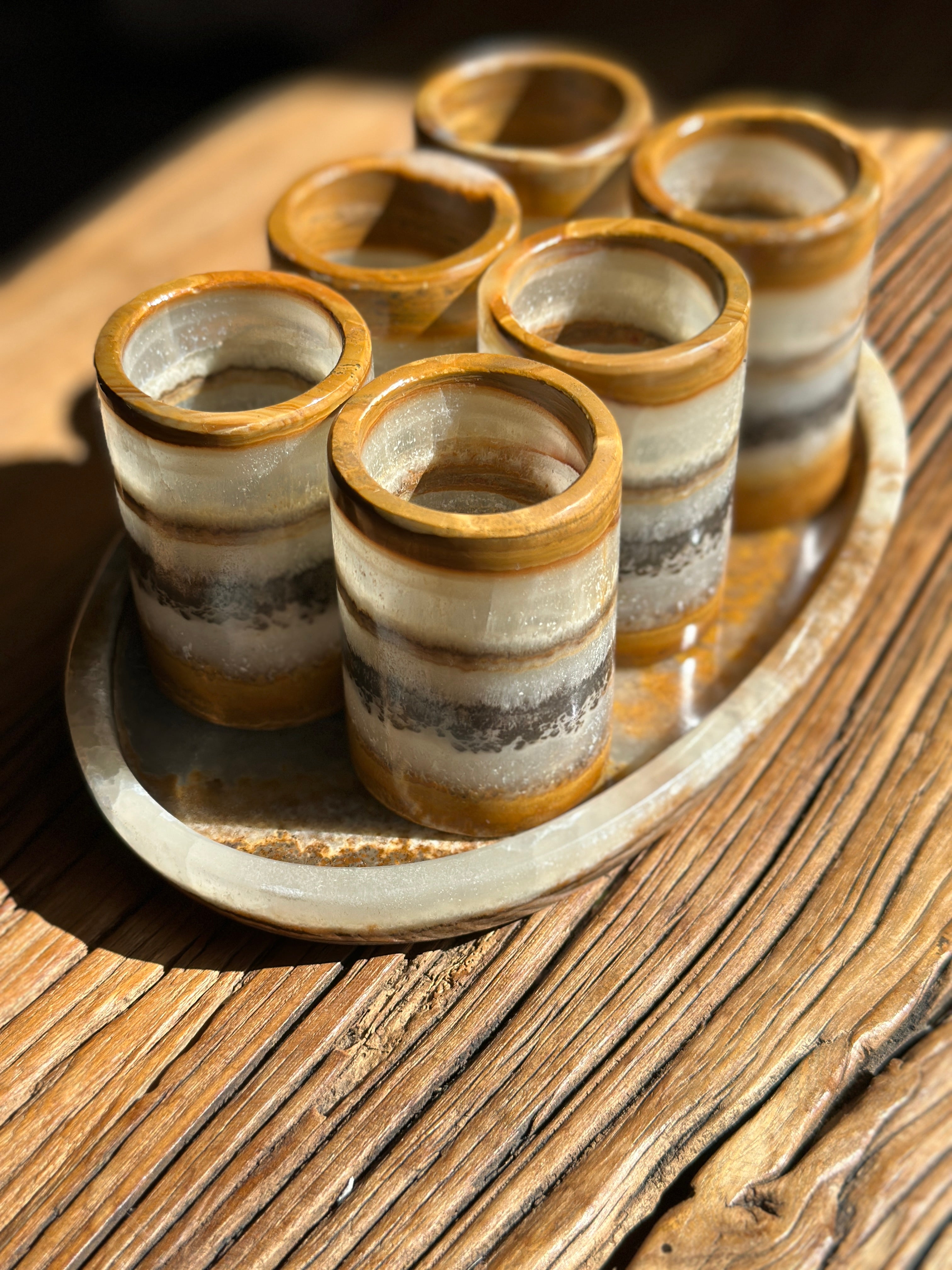 Onyx Shot Glass Set