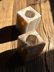 Onyx Candle Holder Square - Amber