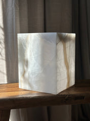 White & Amber Onyx Lamp - Seconds